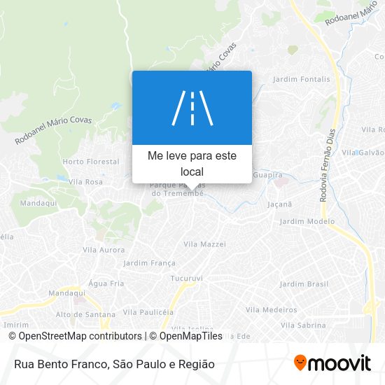 Rua Bento Franco mapa