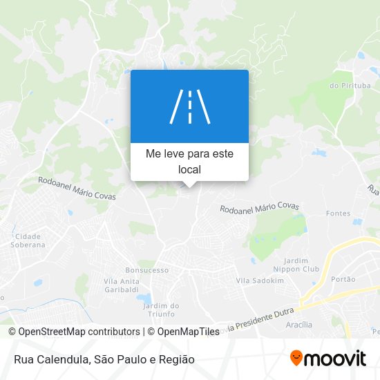 Rua Calendula mapa