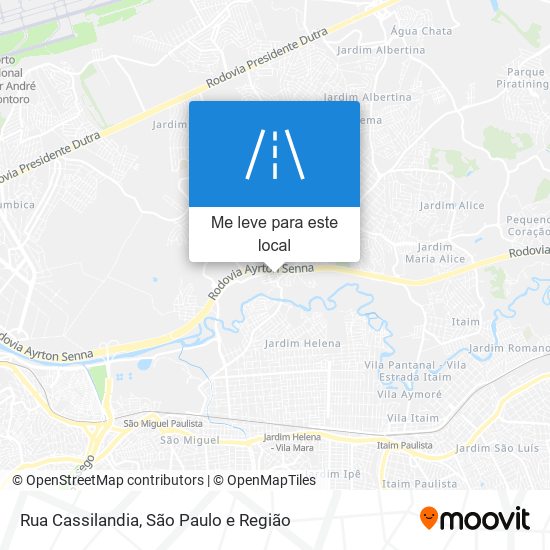 Rua Cassilandia mapa