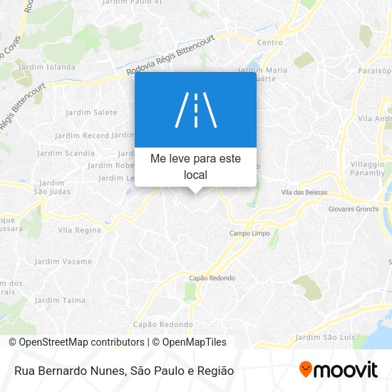 Rua Bernardo Nunes mapa