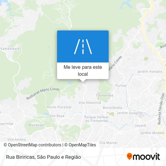 Rua Biriricas mapa