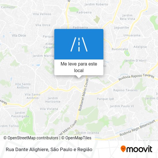 Rua Dante Alighiere mapa