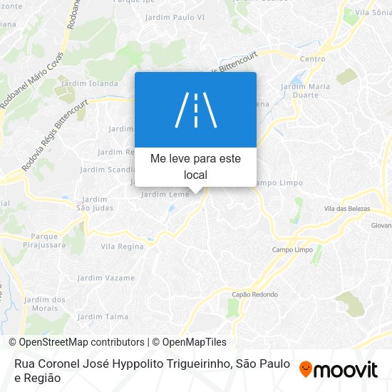 Rua Coronel José Hyppolito Trigueirinho mapa