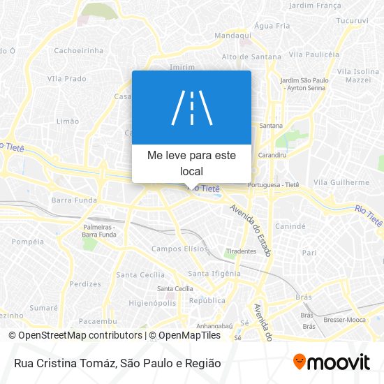 Rua Cristina Tomáz mapa