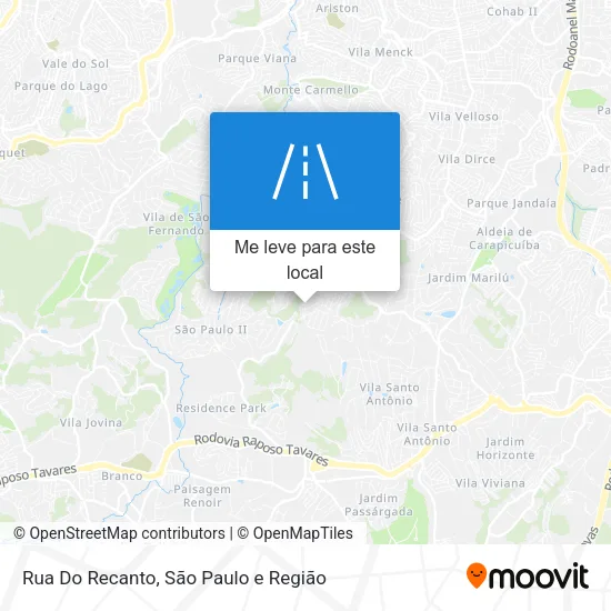 Rua Do Recanto mapa