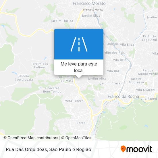 Rua Das Orquídeas mapa