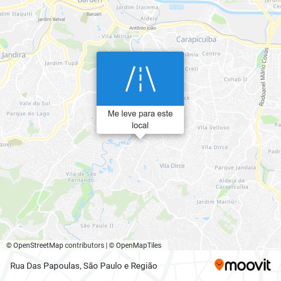 Rua Das Papoulas mapa