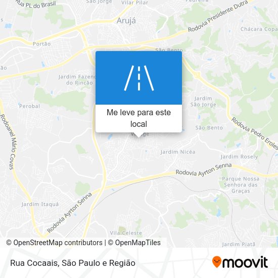 Rua Cocaais mapa