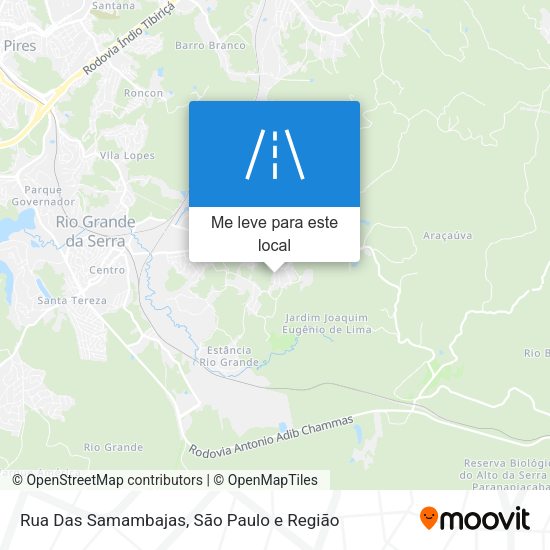 Rua Das Samambajas mapa