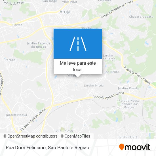 Rua Dom Felíciano mapa