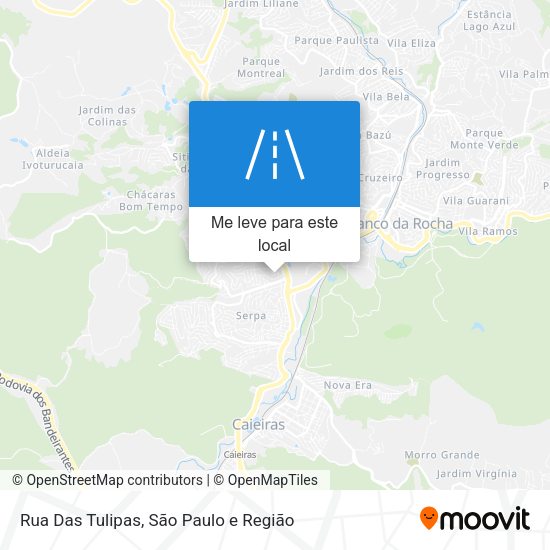 Rua Das Tulipas mapa