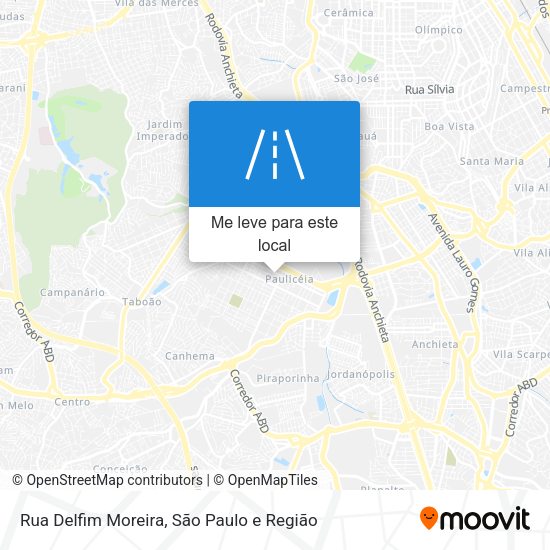 Rua Delfim Moreira mapa