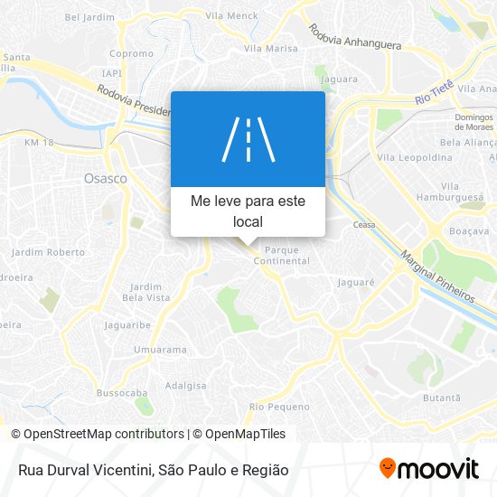 Rua Durval Vicentini mapa