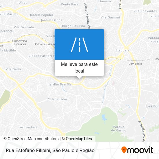 Rua Estefano Filipini mapa