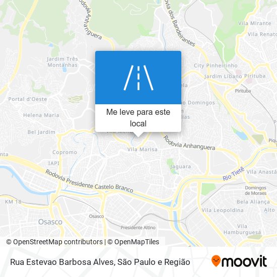 Rua Estevao Barbosa Alves mapa