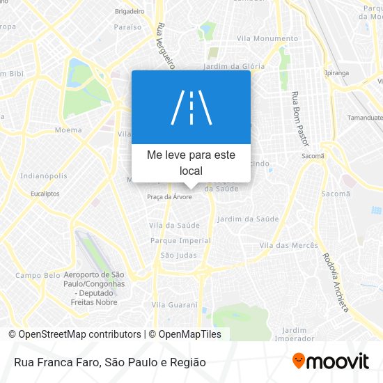 Rua Franca Faro mapa