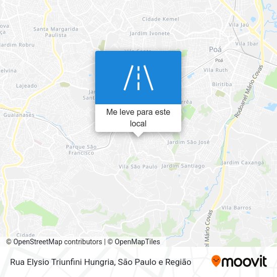 Rua Elysio Triunfini Hungria mapa