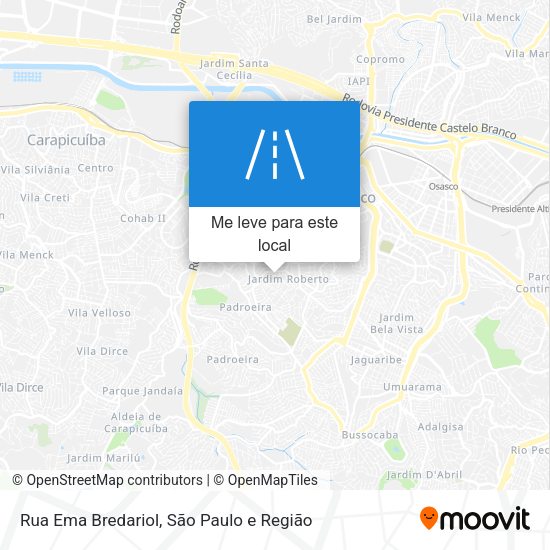 Rua Ema Bredariol mapa