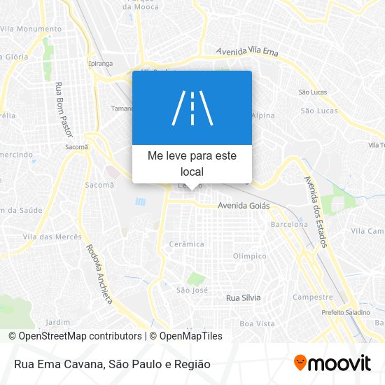 Rua Ema Cavana mapa