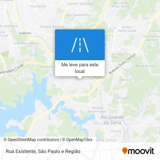 Rua Existente mapa