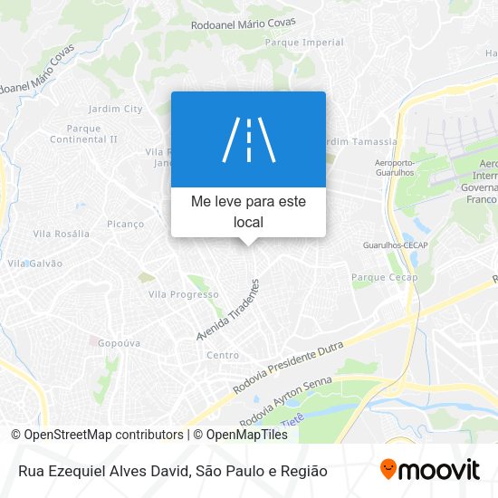 Rua Ezequiel Alves David mapa