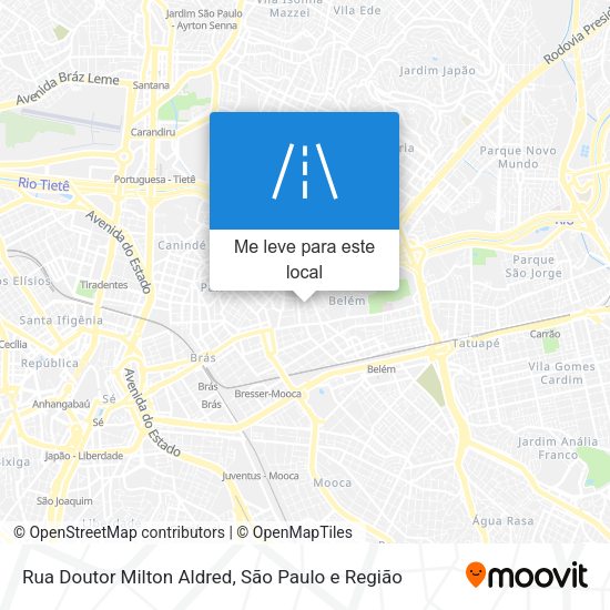 Rua Doutor Milton Aldred mapa
