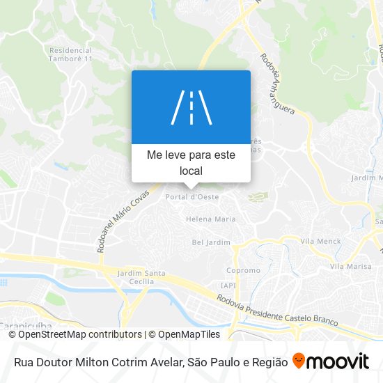 Rua Doutor Milton Cotrim Avelar mapa