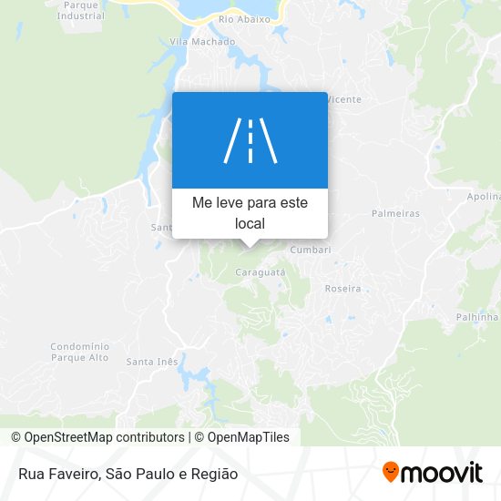 Rua Faveiro mapa