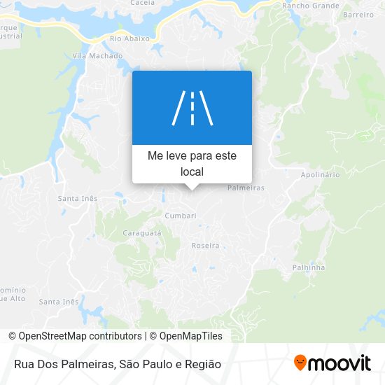 Rua Dos Palmeiras mapa
