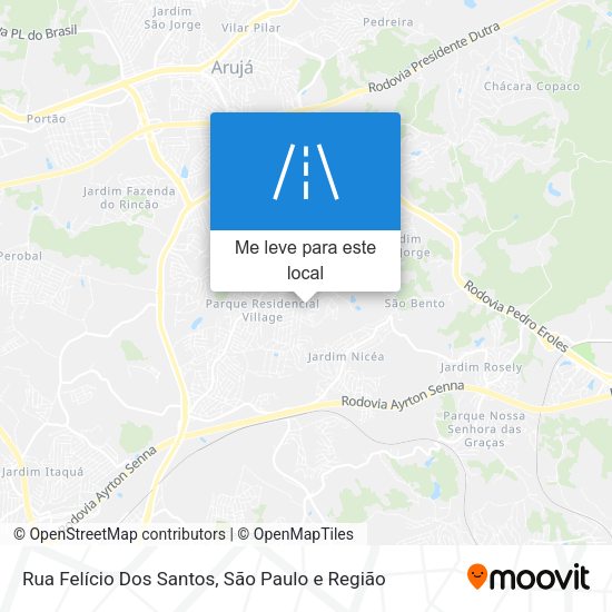 Rua Felício Dos Santos mapa