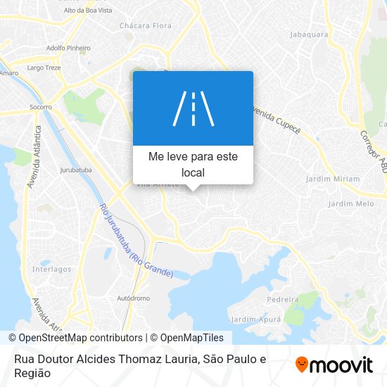 Rua Doutor Alcides Thomaz Lauria mapa
