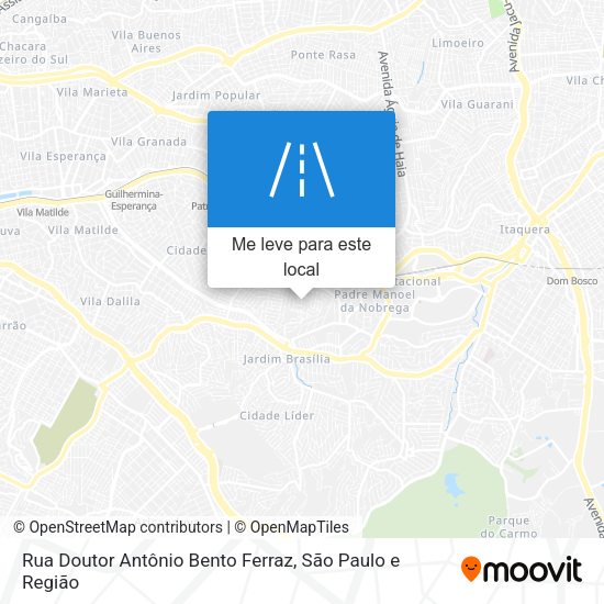 Rua Doutor Antônio Bento Ferraz mapa