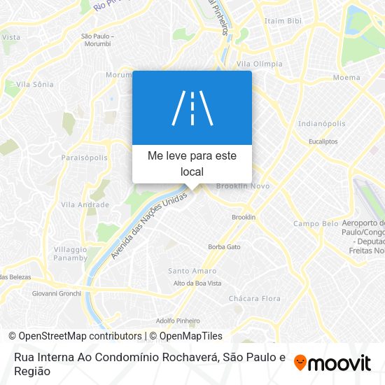 Rua Interna Ao Condomínio Rochaverá mapa