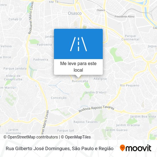 Rua Gilberto José Domingues mapa