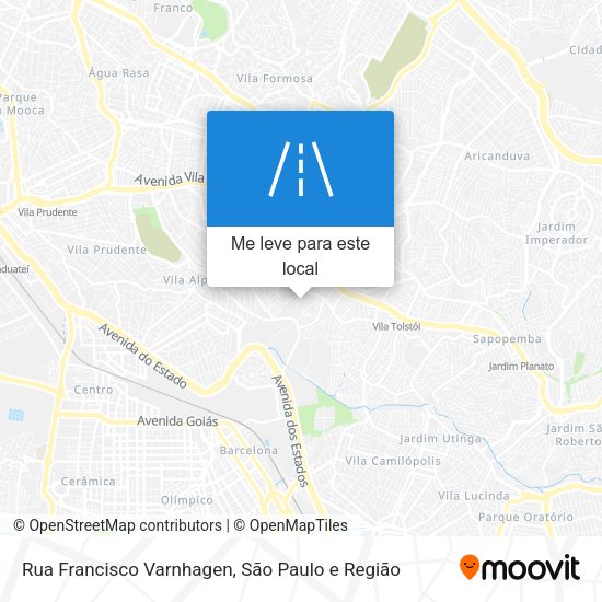 Rua Francisco Varnhagen mapa