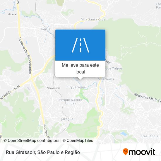 Rua Girassoir mapa