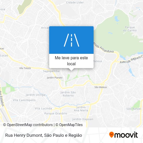 Rua Henry Dumont mapa