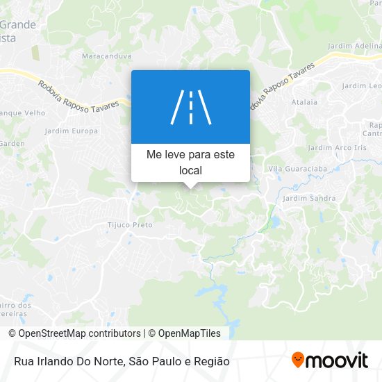 Rua Irlando Do Norte mapa