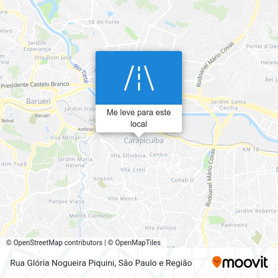 Rua Glória Nogueira Piquini mapa