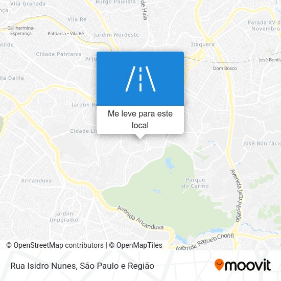 Rua Isidro Nunes mapa