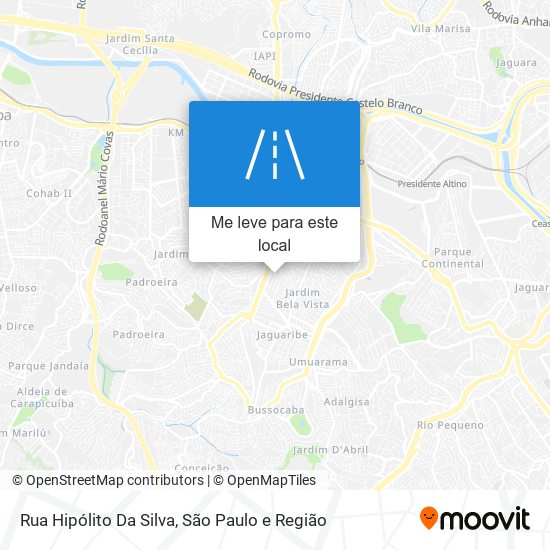 Rua Hipólito Da Silva mapa