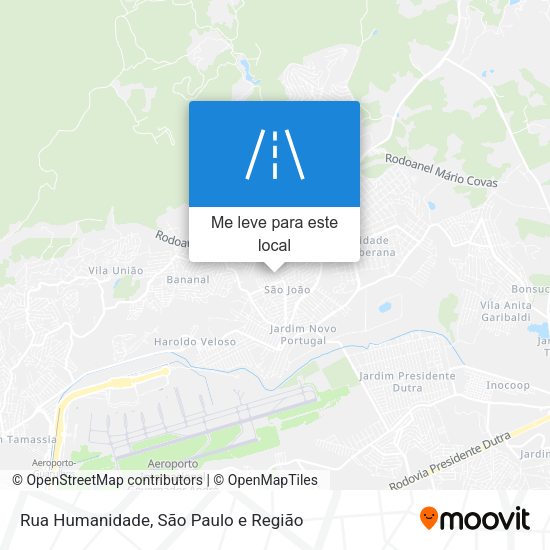 Rua Humanidade mapa