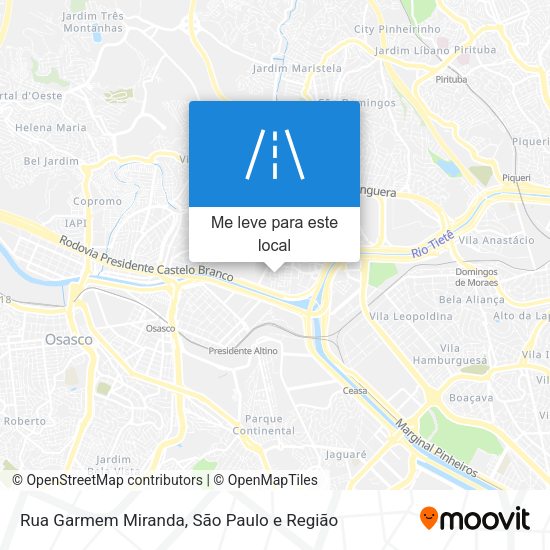 Rua Garmem Miranda mapa