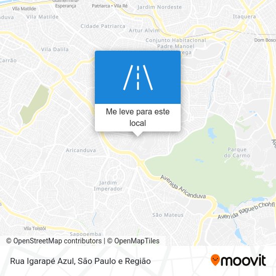 Rua Igarapé Azul mapa