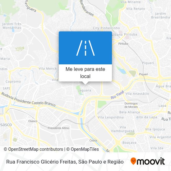 Rua Francisco Glicério Freitas mapa