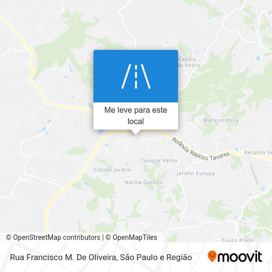 Rua Francisco M. De Oliveira mapa