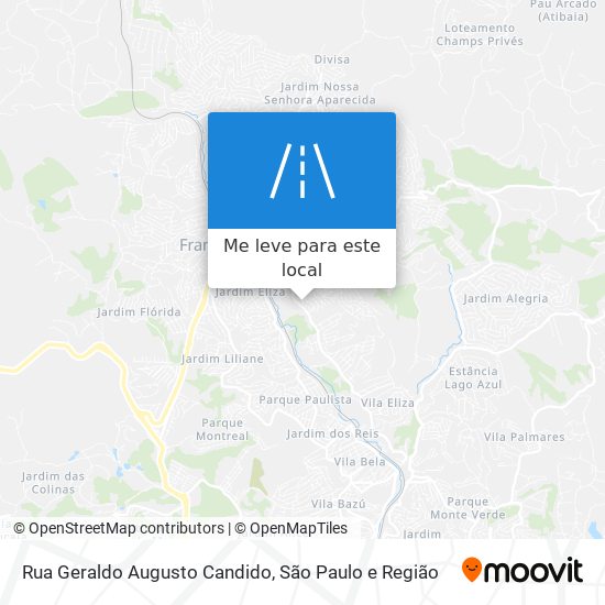 Rua Geraldo Augusto Candido mapa