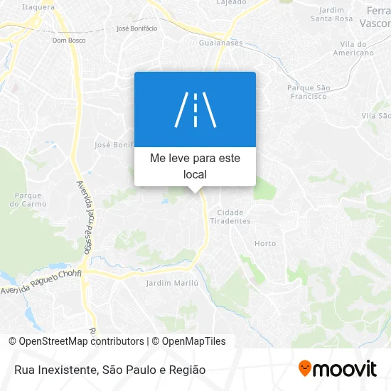 Rua Inexistente mapa