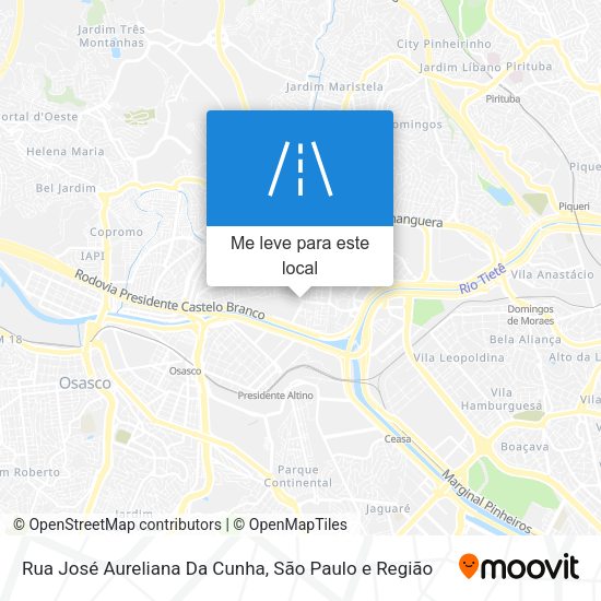 Rua José Aureliana Da Cunha mapa