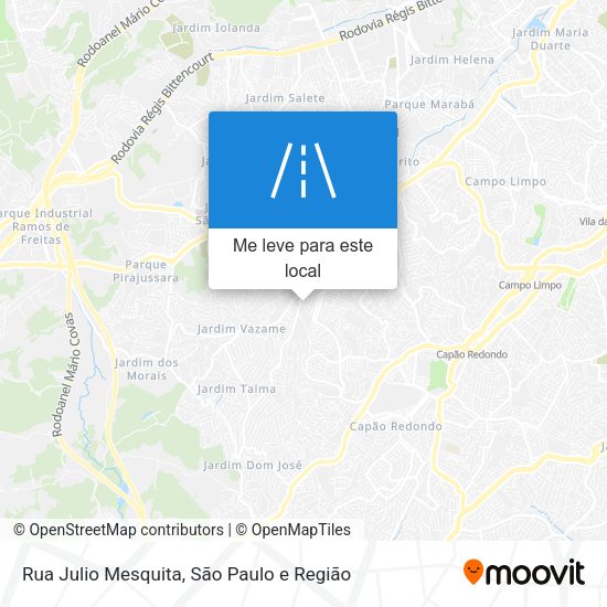 Rua Julio Mesquita mapa